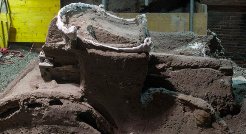 Tökéletes állapotú ókori szekérre bukkantak Pompeiinél