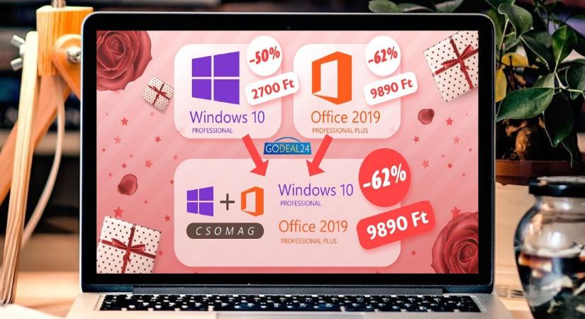 Nőnapi szoftver akciók: Windows 10 + Office 2019 együtt bomba áron