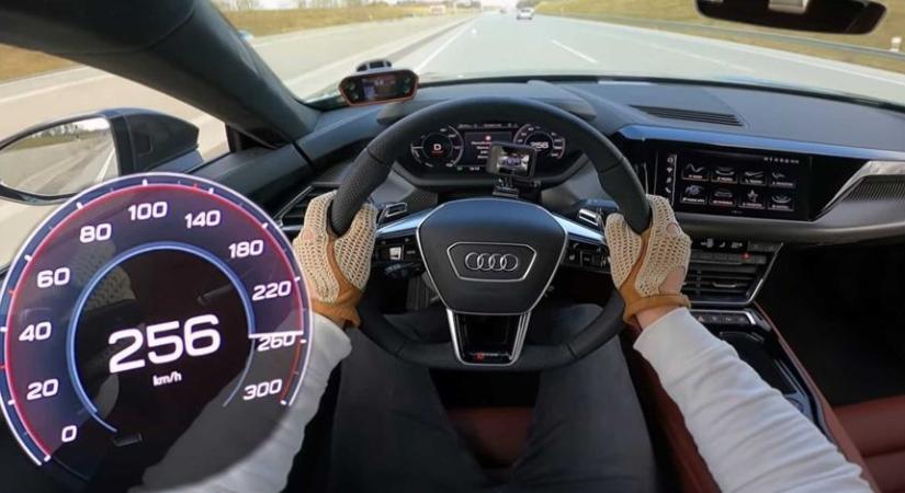 Így lehet hangtalanul veretni a német autópályán egy e-tron GT-vel – VIDEÓ