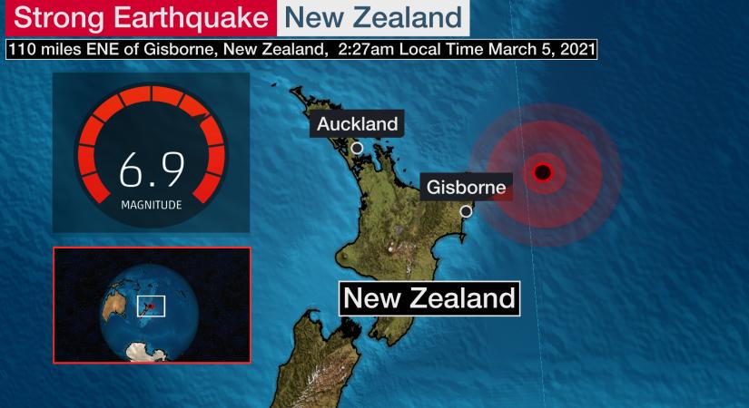 Új-Zéland partjait erős földrengés rázta meg