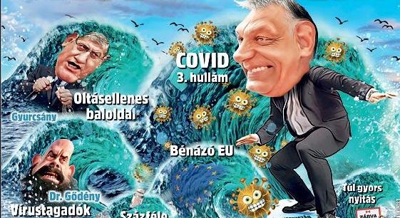 Orbán vigyorogva szörföl a járvány hullámain a Ripost címlapján