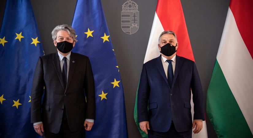 A belső piaci uniós biztossal egyeztetett Orbán Viktor