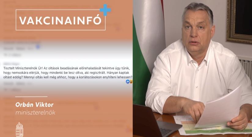 “Oltunk, minden nap oltunk” – Orbán Viktor elárulta, eddig hányan hányan regisztráltak – videó