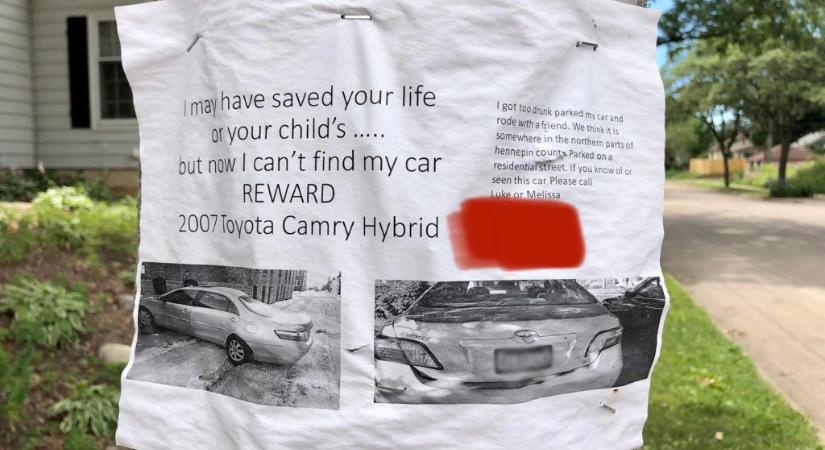 Az autóját keresi egy minneapolisi férfi, de nem azért mert ellopták
