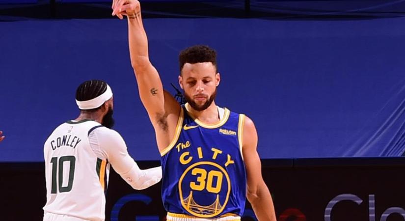 Steph Curry krisztusi korba lépve legyőzte csapatával az NBA listavezetőjét