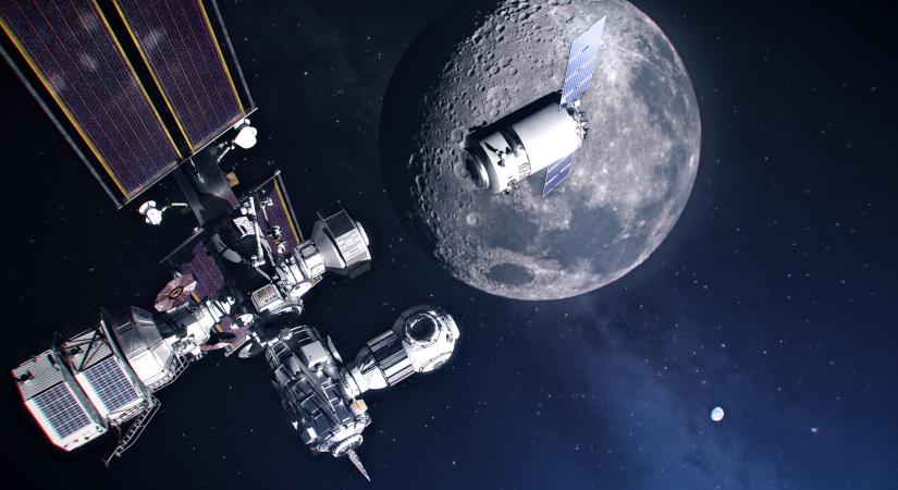 Látványos képeket tett közzé a NASA a Hold körül keringő űrállomásról