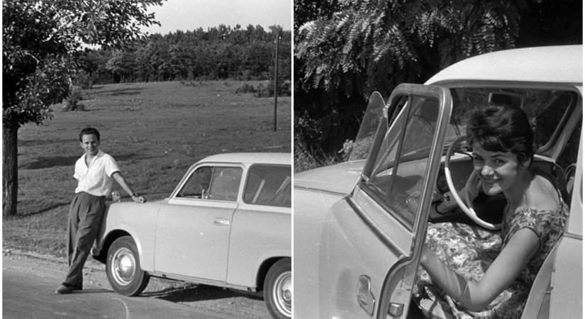 Régen is szerettek az emberek autóval pózolni, nagyon menő volt a Trabant!