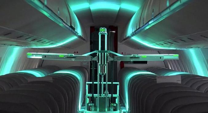 UV-fénnyel fertőtlenítene a repülőgépeken egy svájci cég (videó)