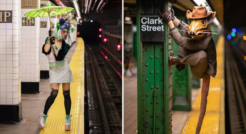 Idegenek szólít le a fotós New York metró aluljáróiban: elképesztő felvételeket készít róluk - Galéria