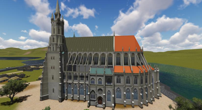 Sümegi Gyula elkészítette 3D-ben a székesfehérvári királyi bazilika látványtervét