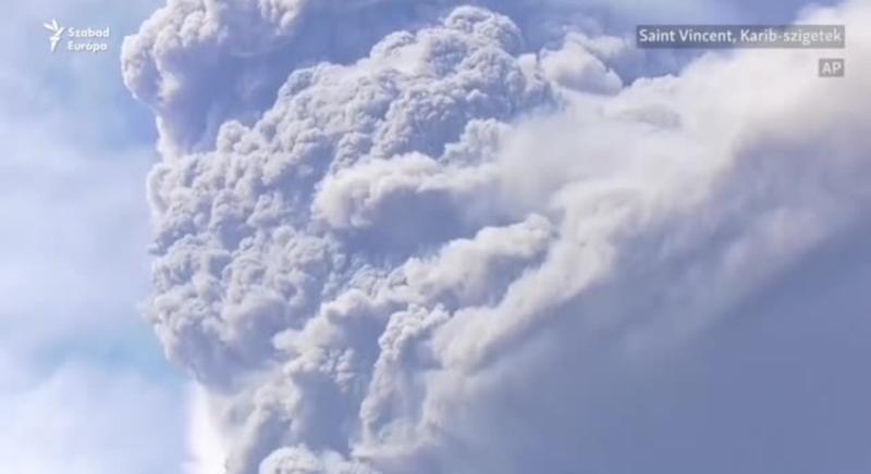 A vulkán óriási hamufelhője beborítja a karibi térséget