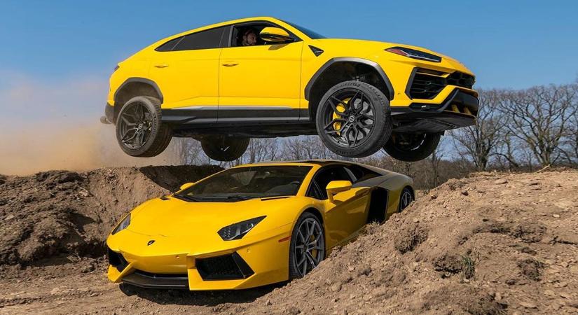 Lamborghinivel akart átugratni egy másikat egy youtuber