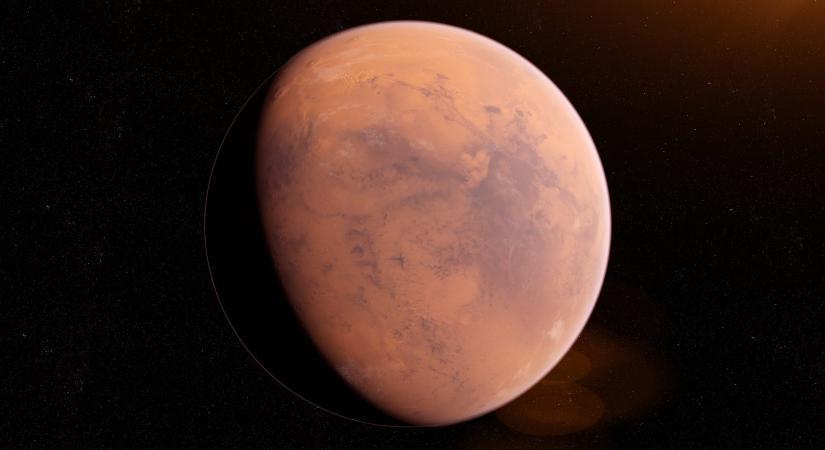 Vörös helyett kék színben pompáznak a Mars bizonyos részei