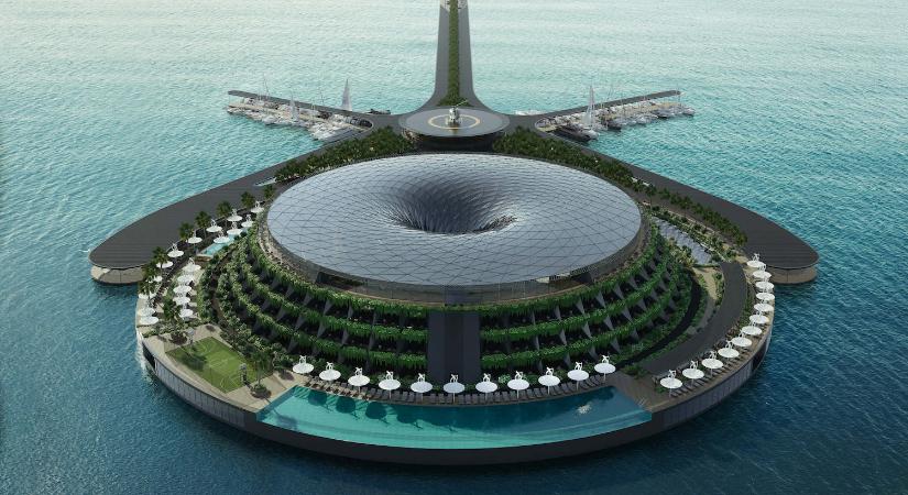 Környezetbarát úszó luxushotel épülhet négy év múlva Katarban