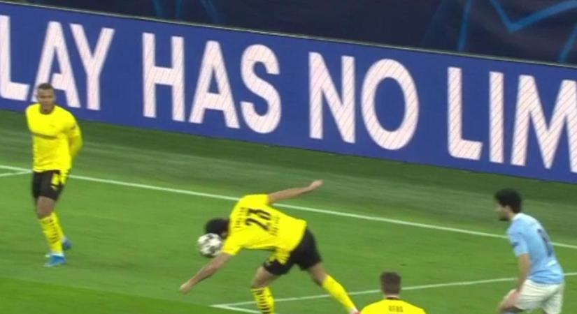 Videó: ezért kapott 11-est a Man. City a Dortmund ellen