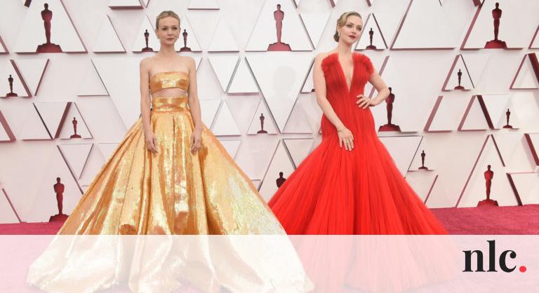Helyigényes szoknyák, karanténsikk és eleven műalkotások a vörös szőnyegen: a 2021-es Oscar-gála leg-leg-leg ruhái