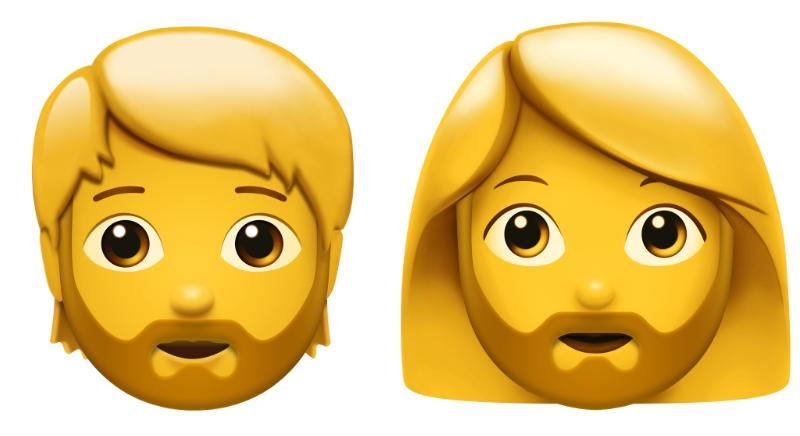 Szakállas nőt ábrázoló emojit villantott az Apple