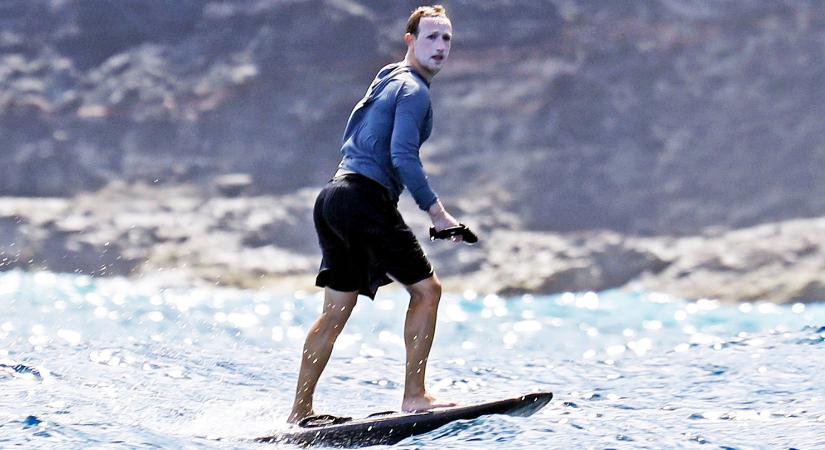 Végre kiderült, miért kent magának kétcentis naptejálracot a szörföző Mark Zuckerberg