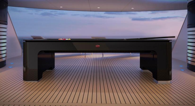 A Bugatti olyan biliárdasztalt készít, amivel jachton is lehet játszani