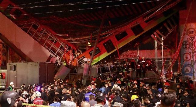 Több ember meghalt egy leszakadt metrófelüljáró miatt Mexikóvárosban