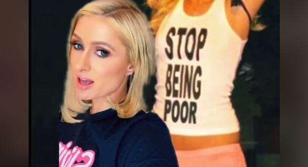 Paris Hilton tisztázta magát: soha nem volt “ne legyél szegény” pólója
