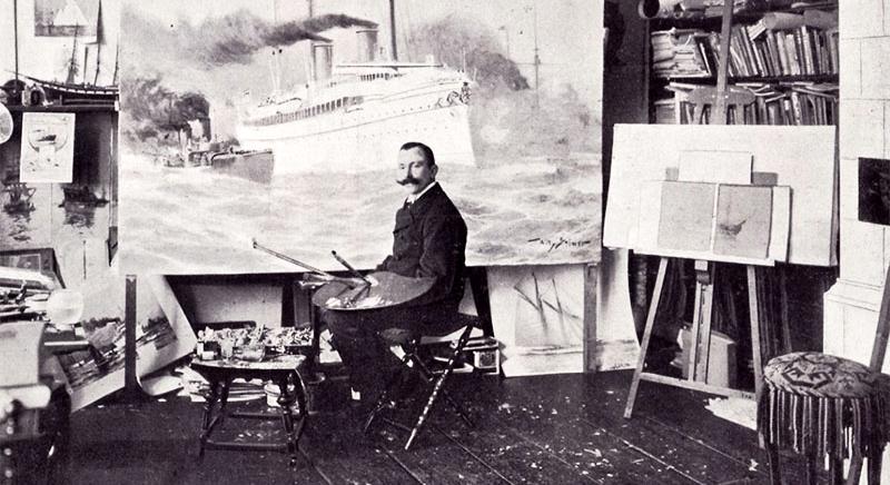 A Titanic tette híressé, pedig sosem látta az elsüllyeszthetetlen hajót – Willy Stöwer művészete