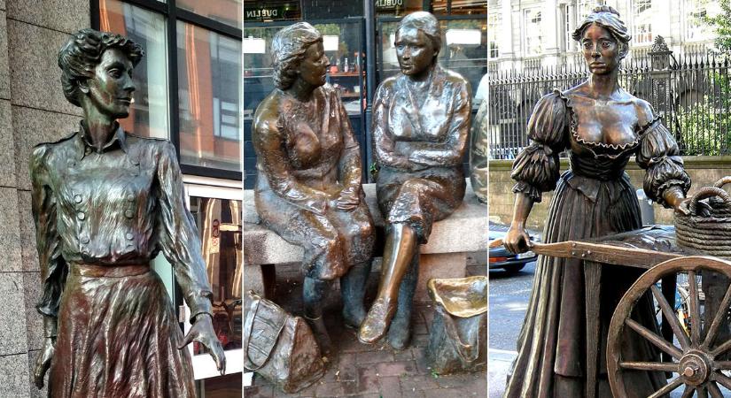 Nélkülözés kibuggyanó keblekkel… avagy bronzba öntött ír asszonyok a dublini utcákon