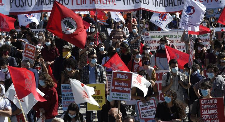 Több ezres tüntetés kísérte a portói EU-csúcstalálkozót