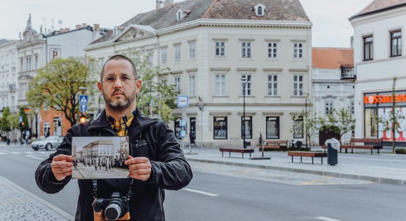 Napra pontosan száz évvel később fotózza újra a soproni helyszíneket