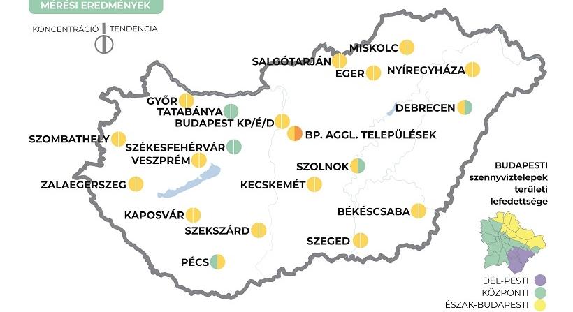 5 Budapest környéki településen emelkedik a koronavírus örökítőanyaga a szennyvízben