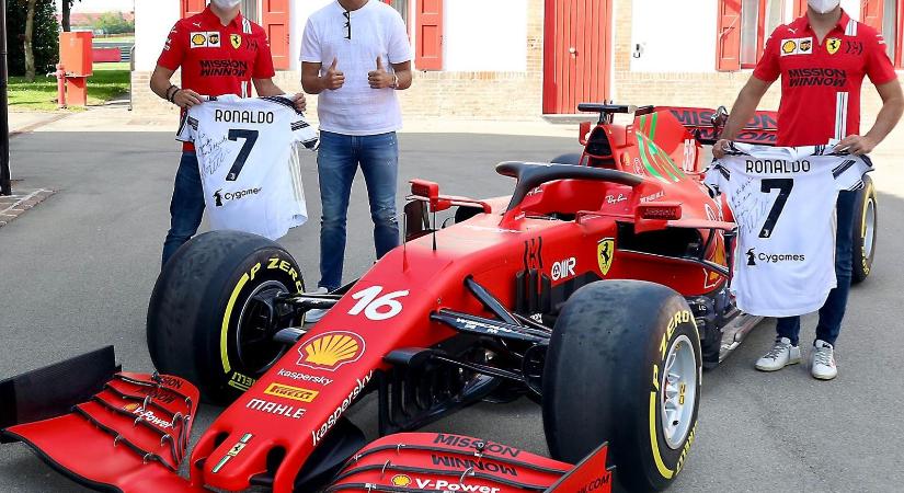 Juventus: edzés helyett az F1-es Ferrarival pózolt CR – kép