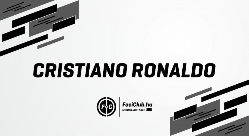 Juventus: C. Ronaldo már holnap sem játszik!