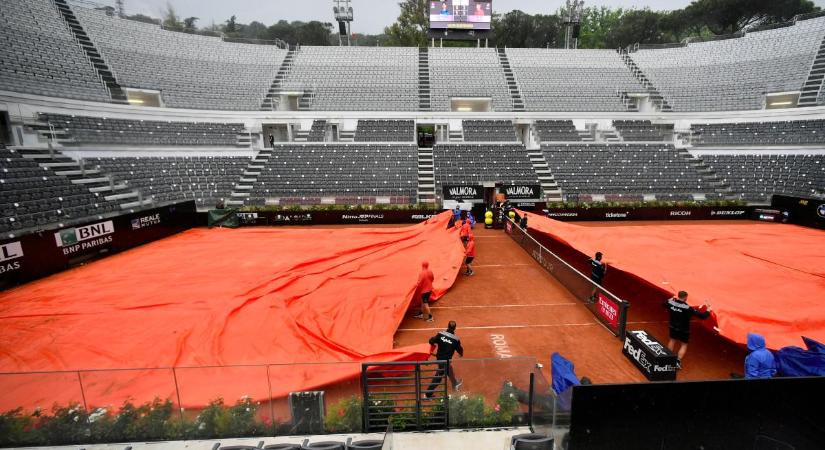 Tenisz: az esőszünet után továbbjutott Djokovics Rómában