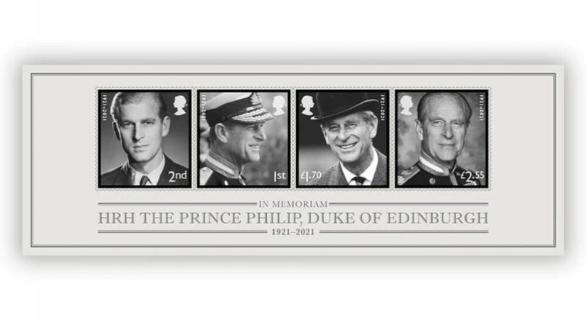 Fülöp herceg emlékére őt ábrázoló bélyeget ad ki a brit Királyi Posta