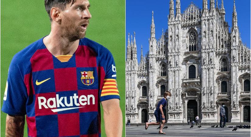 Inter: Messi képét „vetítették” a milánói dómra – kép