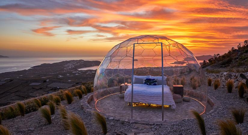 A legszebb görög naplementéért Szantorini új Sky Dome-jáig kell menni