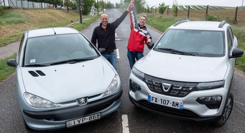 Tényleg tetű lassú a Dacia Spring? - Titánok harca: Dacia Spring vs. Peugeot 206 1.1 gyorsulási verseny