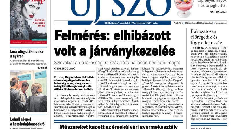 Miről ír a pénteki Új Szó?