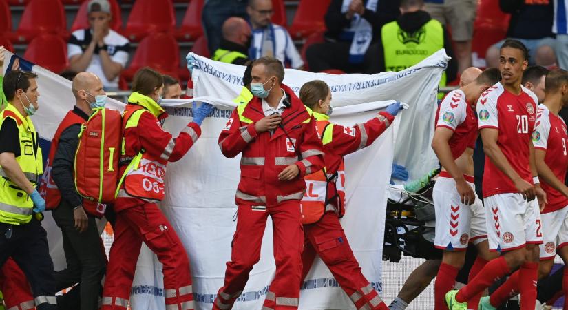 A dán-finn mérkőzés 20:30-kor folytatódik Eriksen rosszulléte után