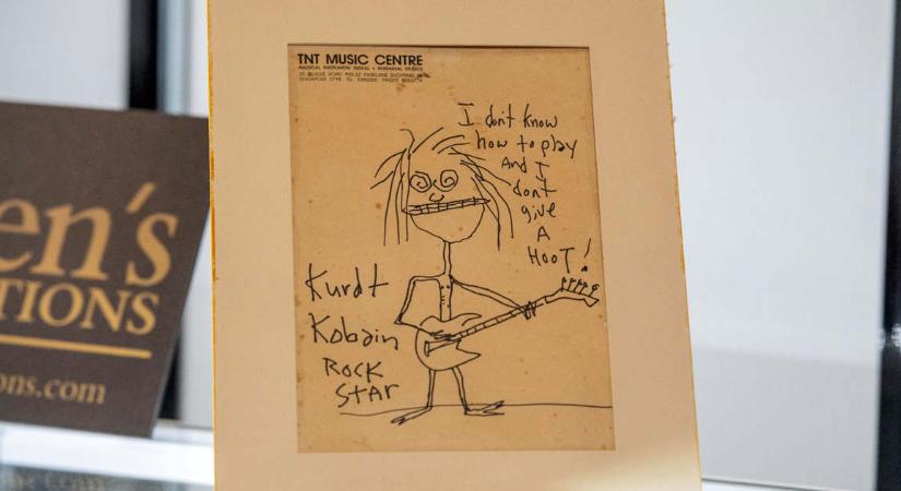 Egy családi ház áráért kelt el Kurt Cobain egy karikatúrája