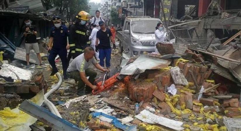 Piaci gázrobbanás Kínában – halálos áldozatokkal