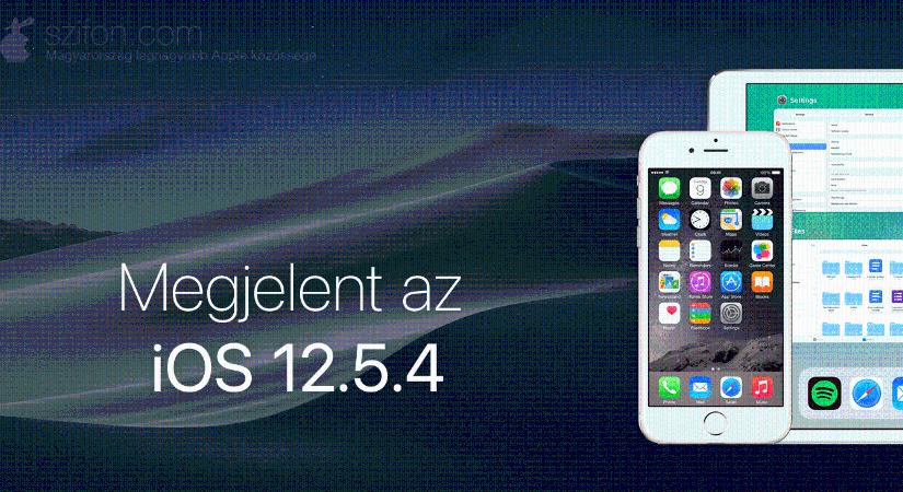 Megjelent az iOS 12.5.4 – fontos biztonsági frissítések a régebbi készülékekre