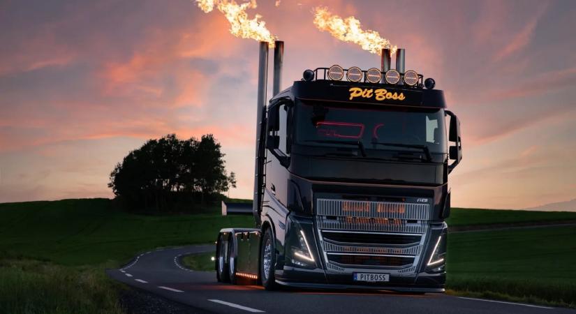 Tüzet okád a legújabb Volvo nyerges vontató