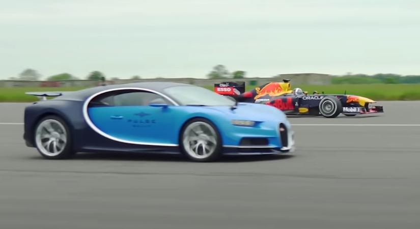 Legyőzik-e egy F1-es autóval az 1500 lóerős Bugattit?