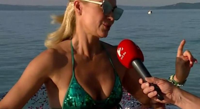 Barta Sylvia rossz híreket közölt, de legalább zöld, csillogó bikiniben tette - videó