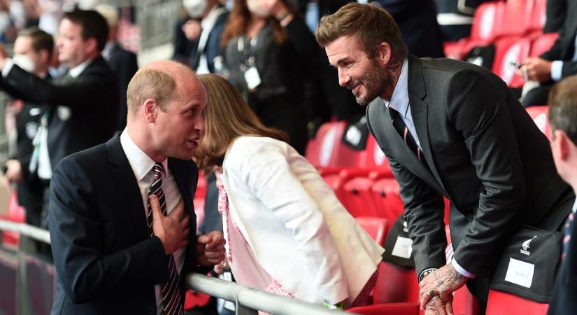 David Beckham találkozott Vilmos hercegékkel az angol-német meccsen