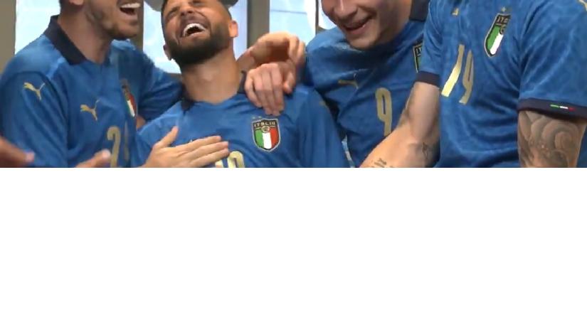 Az olasz fociválogatott játékosai nem ismerték fel a kisfiúként duci Insignét - videó