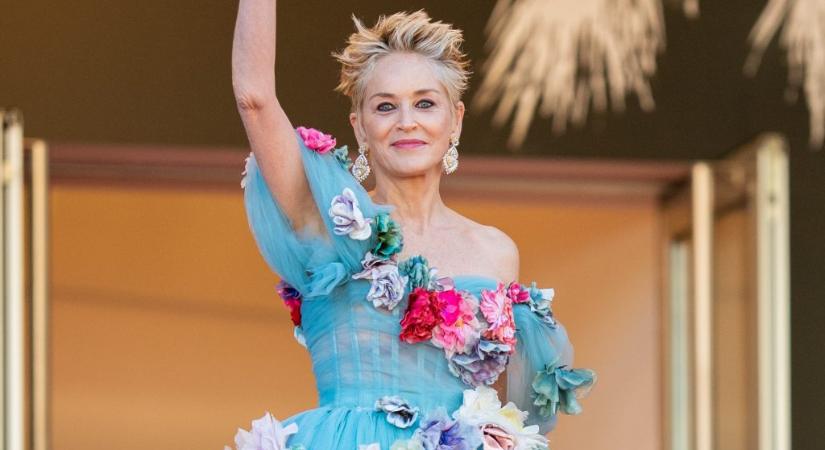Az a meglepő, hogy Sharon Stone nem fulladt bele abba a rengeteg tüllbe, amiben megjelent Cannes-ban