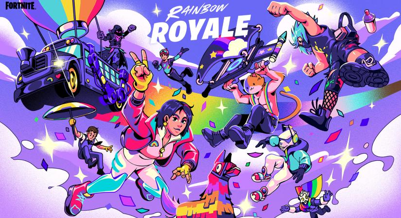 Megérkezett a Rainbow Royale – Több ingyenes Fortnite tárggyal is kedveskedik az Epic Games