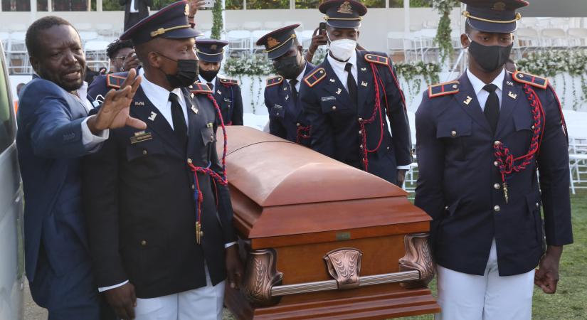 Lövöldözés volt a meggyilkolt haiti elnök temetésén
